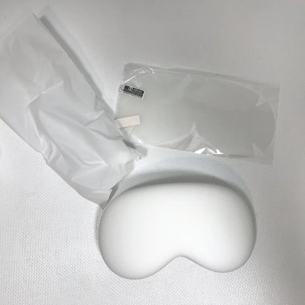 Designed for Apple Vision Pro Case White Silicone Pro VR Headset Case